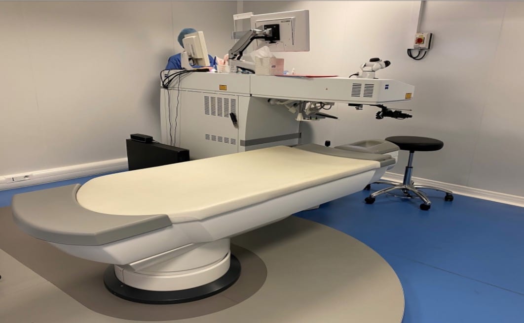 Mise en place sous le laser lasik lyon